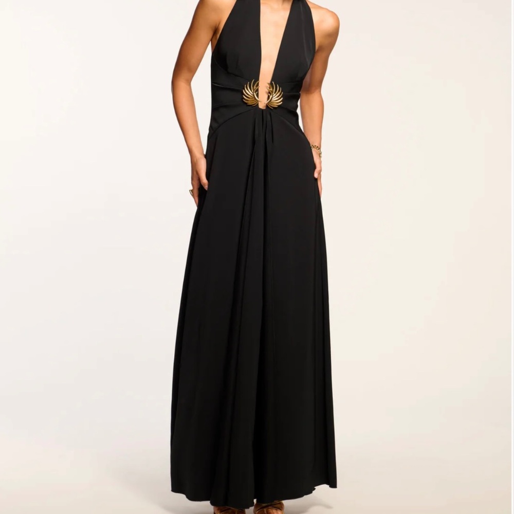 Ramy Brook—Jenie Embellished Plunging Gown Org retail $625.00 selling $300